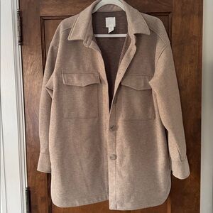H&M Tan oversized Shacket
